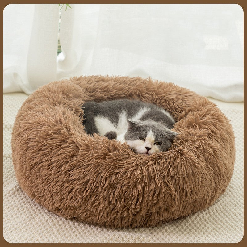 Plush Warm Dog Bed In Winter